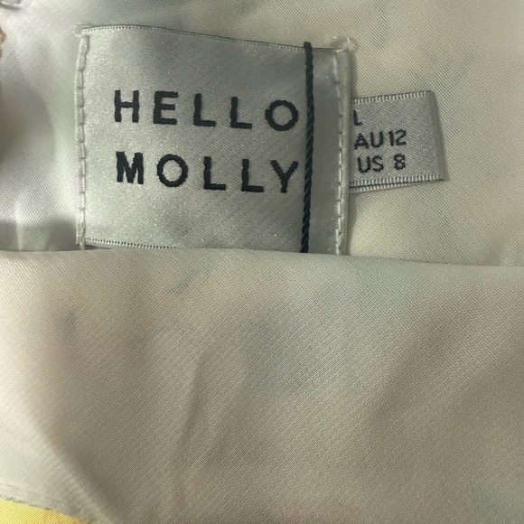 Hello Molly Sunlight Snaps Floral Cutout Midi Dress Yellow/Blue US 8 NWT - Picture 3 of 10